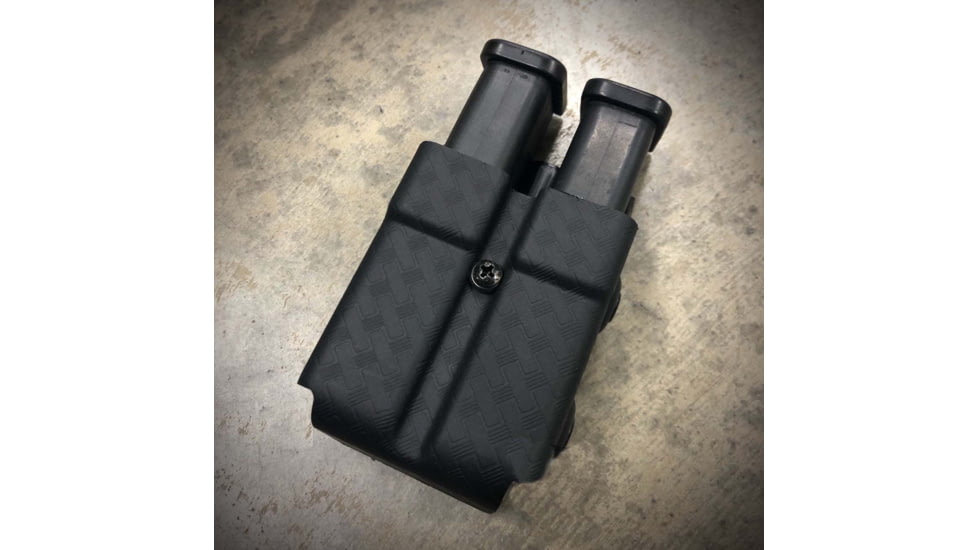 Zero9 Double Mag Case Holster, Glock 9mm/.40ACP, Molle Loks, Plain Black, Z9-4005-BLK-MLK