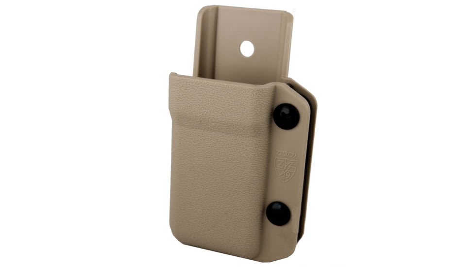Zero9 Holsters Single Mag Case, 9mm/40cal, Silver Tan, Tek Lock, Z9-4050-STN-TEK