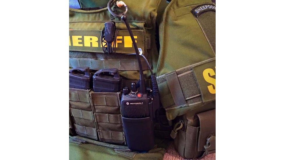 Zero9 Portable Radio Case Holster, VP6000 L2 &amp; L3 Batteries, Molle Loks, Plain Black, Z9-5023-BLK-MLK