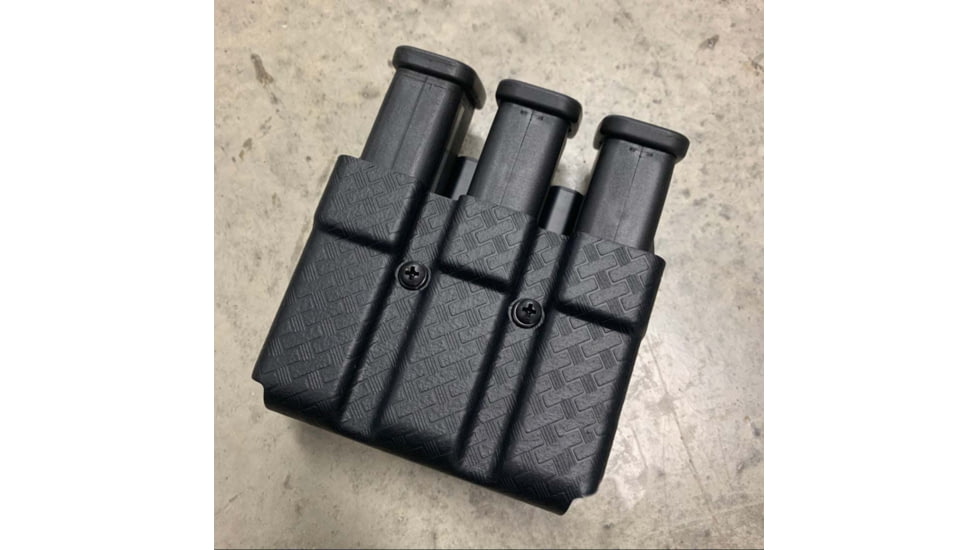 Zero9 Triple Mag Case Holster, Other .45 ACP, Molle Loks, Plain Black, Z9-4024-BLK-MLK