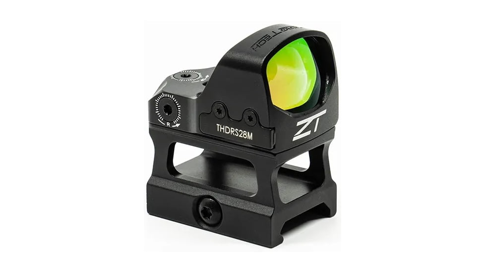 ZeroTech Optics Thrive HD RMR FootPrint 1x28mm Red Dot Sight w/ High Mount, Multi Reticle, Black, THDRS28MH