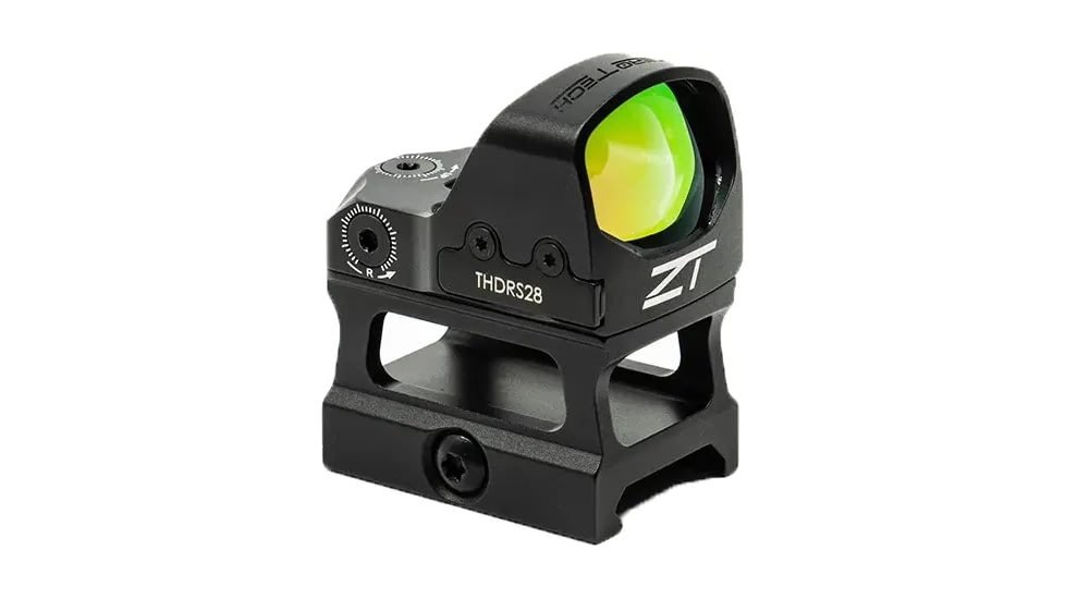 ZeroTech Optics Thrive HD RMR FootPrint Reflex Red Dot Sight w/ High Mount, 1x28mm, 3 MOA Green Dot, Black, THDRS28GH