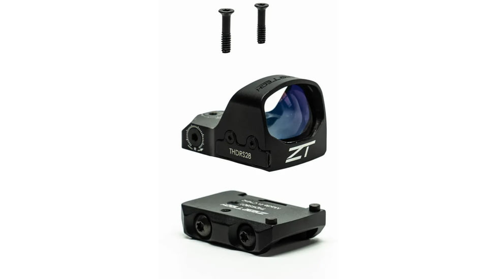 ZeroTech Optics Thrive HD RMR FootPrint Reflex Red Dot Sight w/ Low Mount, 1x28mm, 3 MOA Green Dot, Black, THDRS28GL