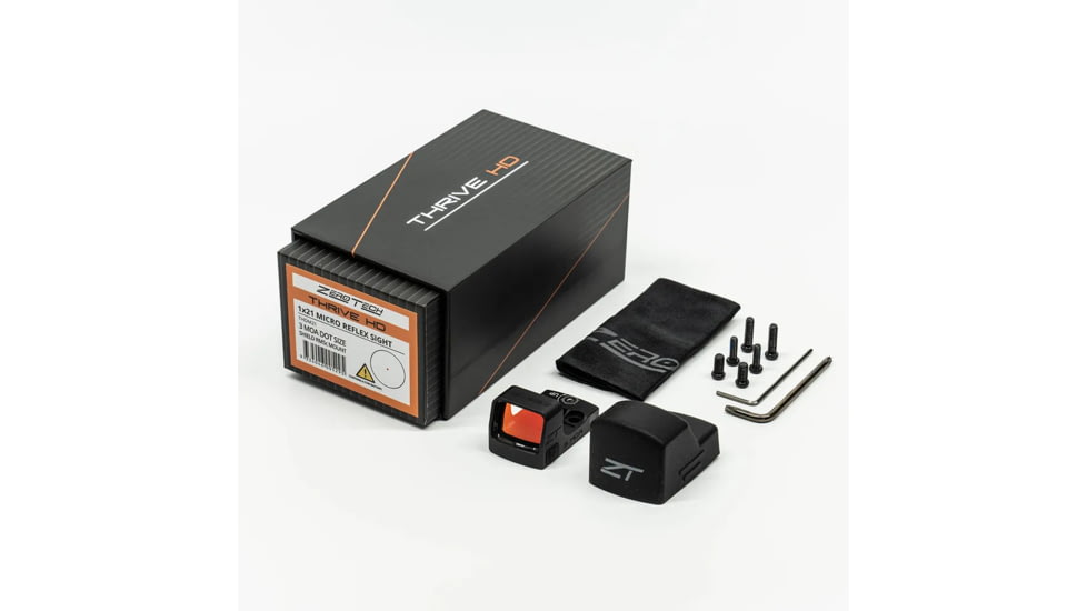 ZeroTech Optics Thrive HD Series RMSc Footprint 1x21mm Micro Reflex Sight, 3MOA, Black, THDM21