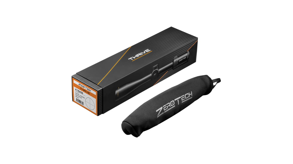 ZeroTech Optics Thrive Rifle Scope, 4-16x50mm, 30mm Tube, Second Focal Plane, Mildot Reticle, Black, TH41650MD