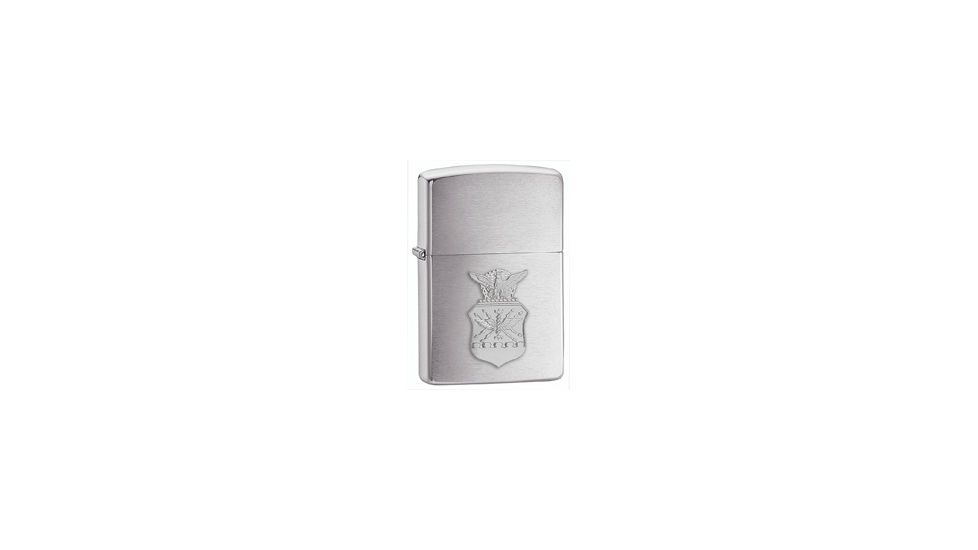 Zippo Air Force Crest Classic Style Lighter, Brushed Chrome 280AFC