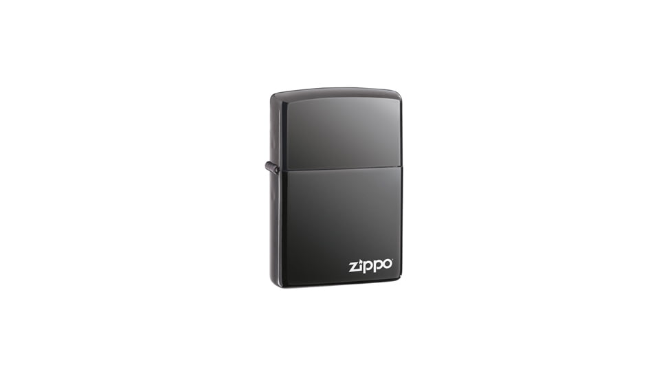 Zippo Classic Style Lighter w/ Zippo Logo, Black Ice 150ZL