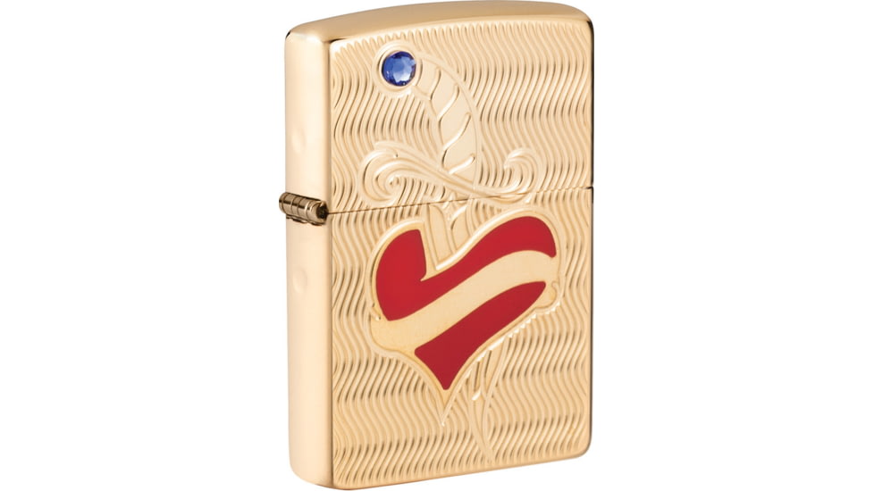 Zippo Heart and Sword Lighter, 1.44 x 2.25, 49303