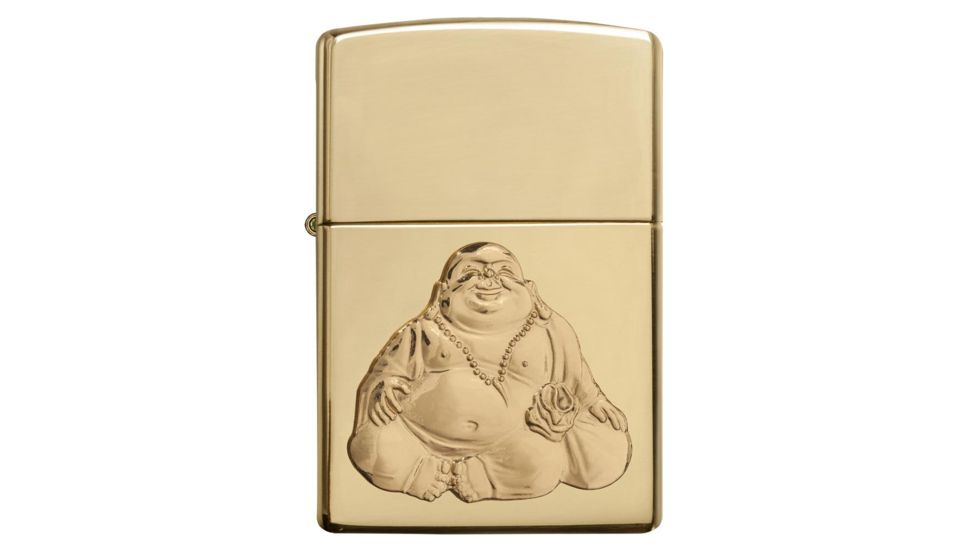 Zippo Laughing Buddha HighPolish Brass Pocket Lighter, 29626