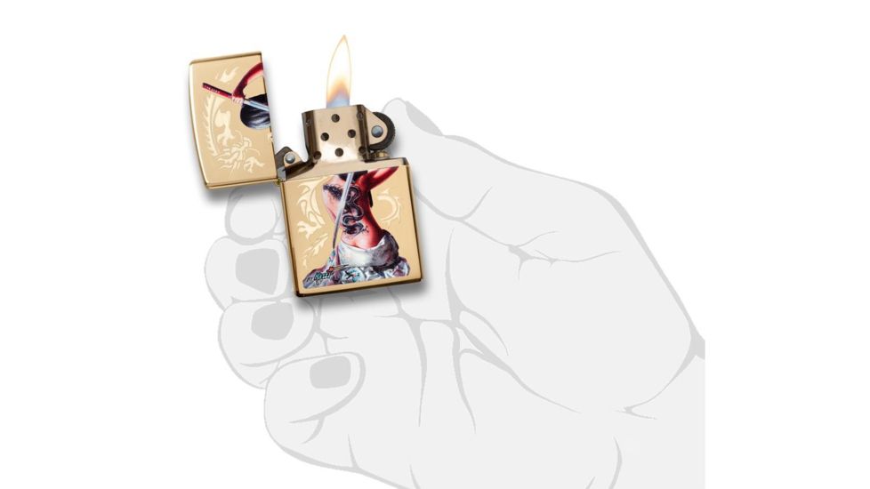 Zippo Mazzi Dragon Girl Lighter w/ Box 29668