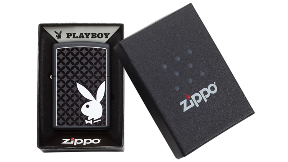 Zippo Playboy Black and White Rabbit Pocket Lighter, 29578