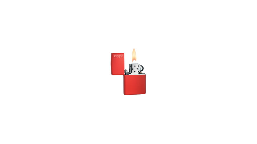 Zippo Classic Style Lighter w/ Zippo Logo, Red Matte 233ZL