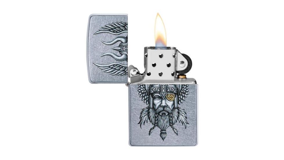 Zippo Viking Warrior Design Pocket Lighter 29871