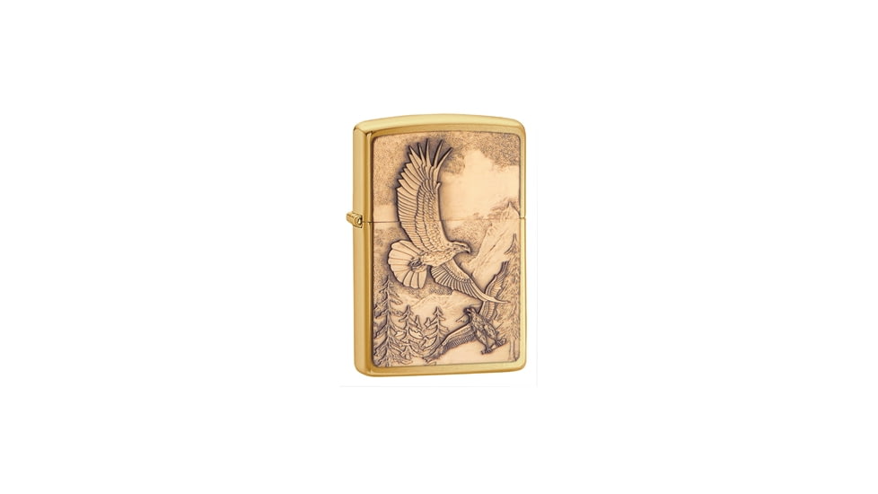 Zippo Where Eagles Dare Classic Lighter, Brushed Brass 20854