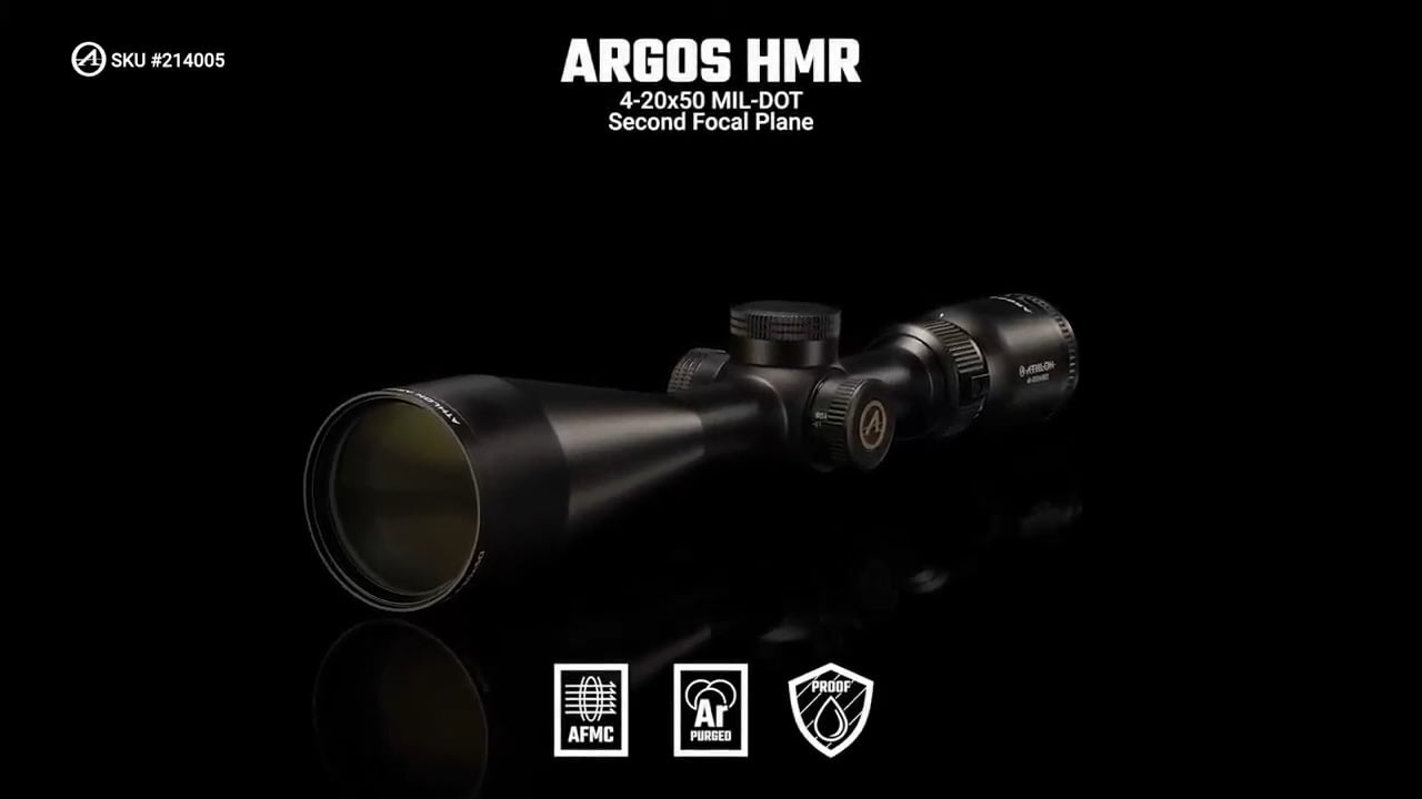 opplanet athlon optics 214005 argos hmr 4 20x50 mil dot sfp features video