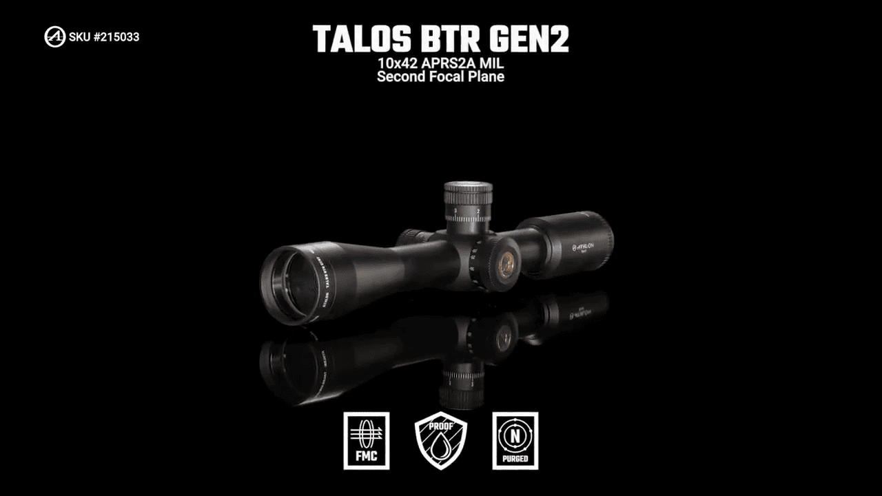 opplanet athlon optics 215032 talos btr gen2 10x42 aagr1 moa sfp features video