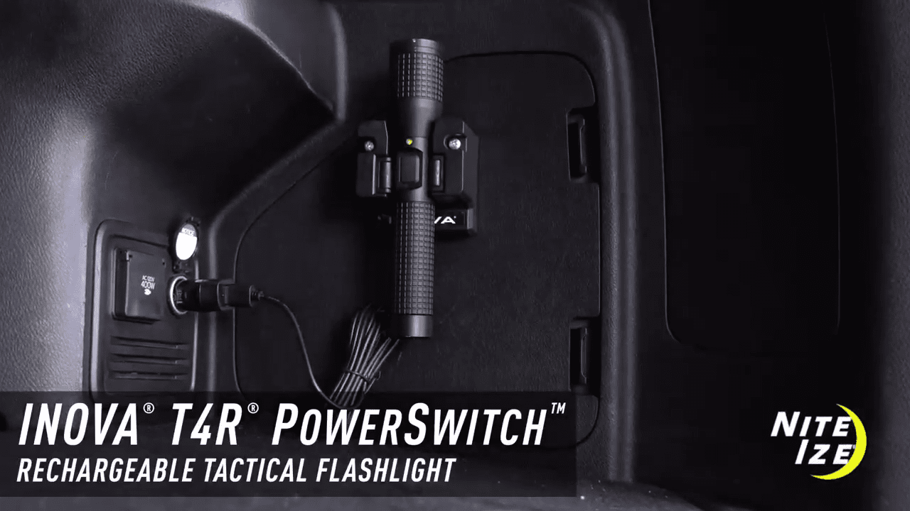 opplanet inova t4r powerswitch rechargeable tactical flashlight video