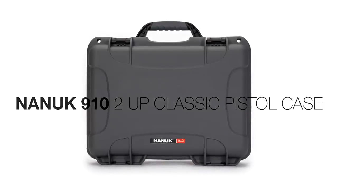 opplanet nanuk 910 2 up classic pistol case video
