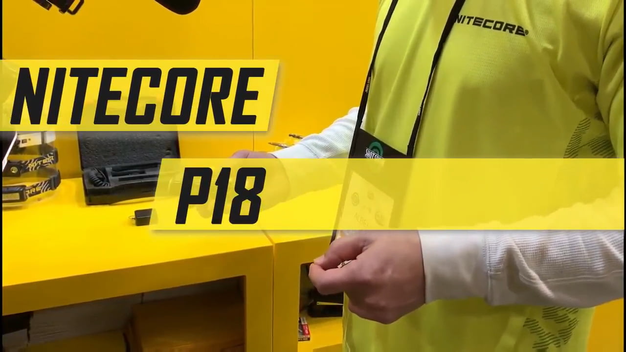 opplanet nitecore p18 1800 lumen plus red output tactical flashlight video