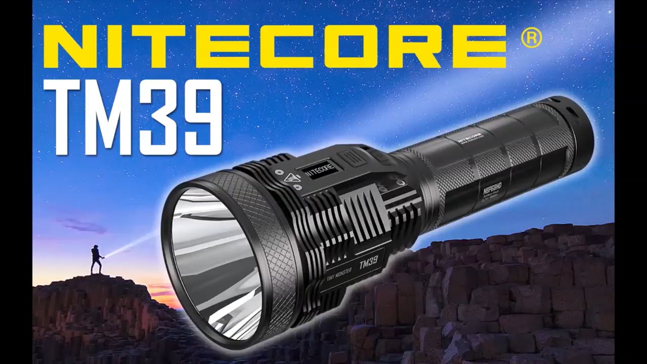 opplanet nitecore tm39 5200 lumen 1640 yard long throw flashlightsearchlight video