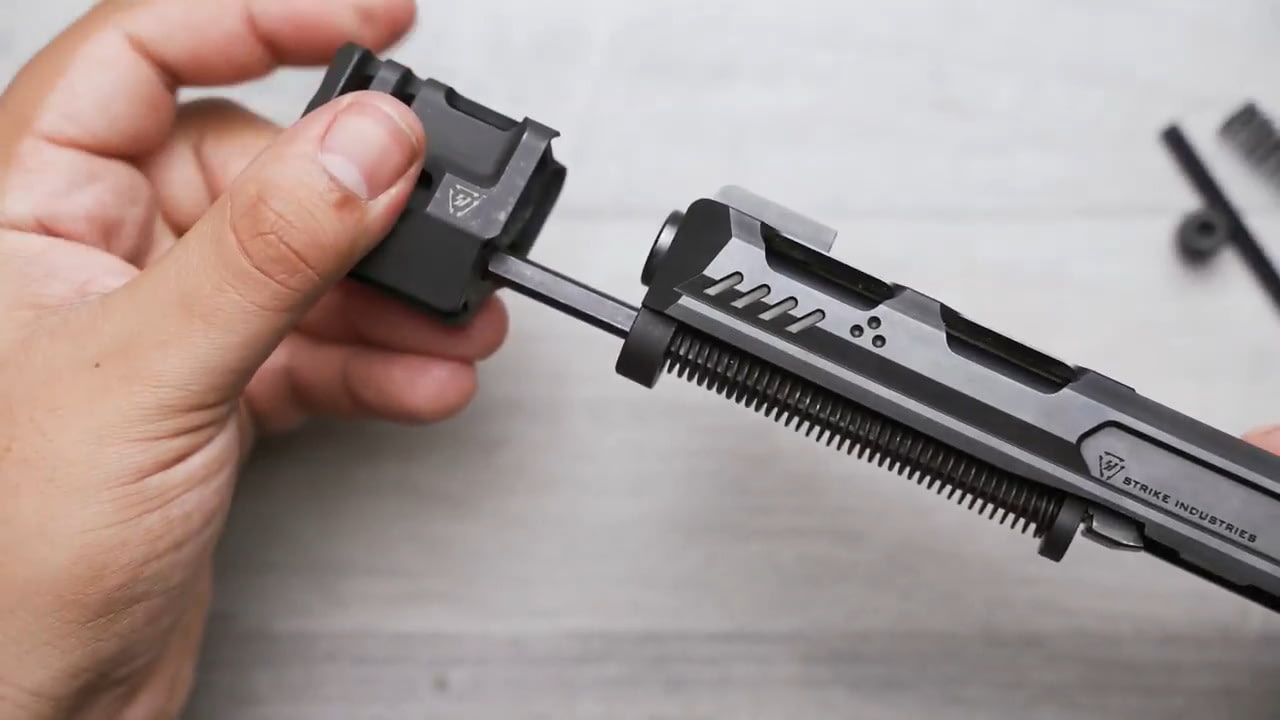 opplanet strike industries slide adapter plate for glock gen3 to gen4 with mass driver comp video