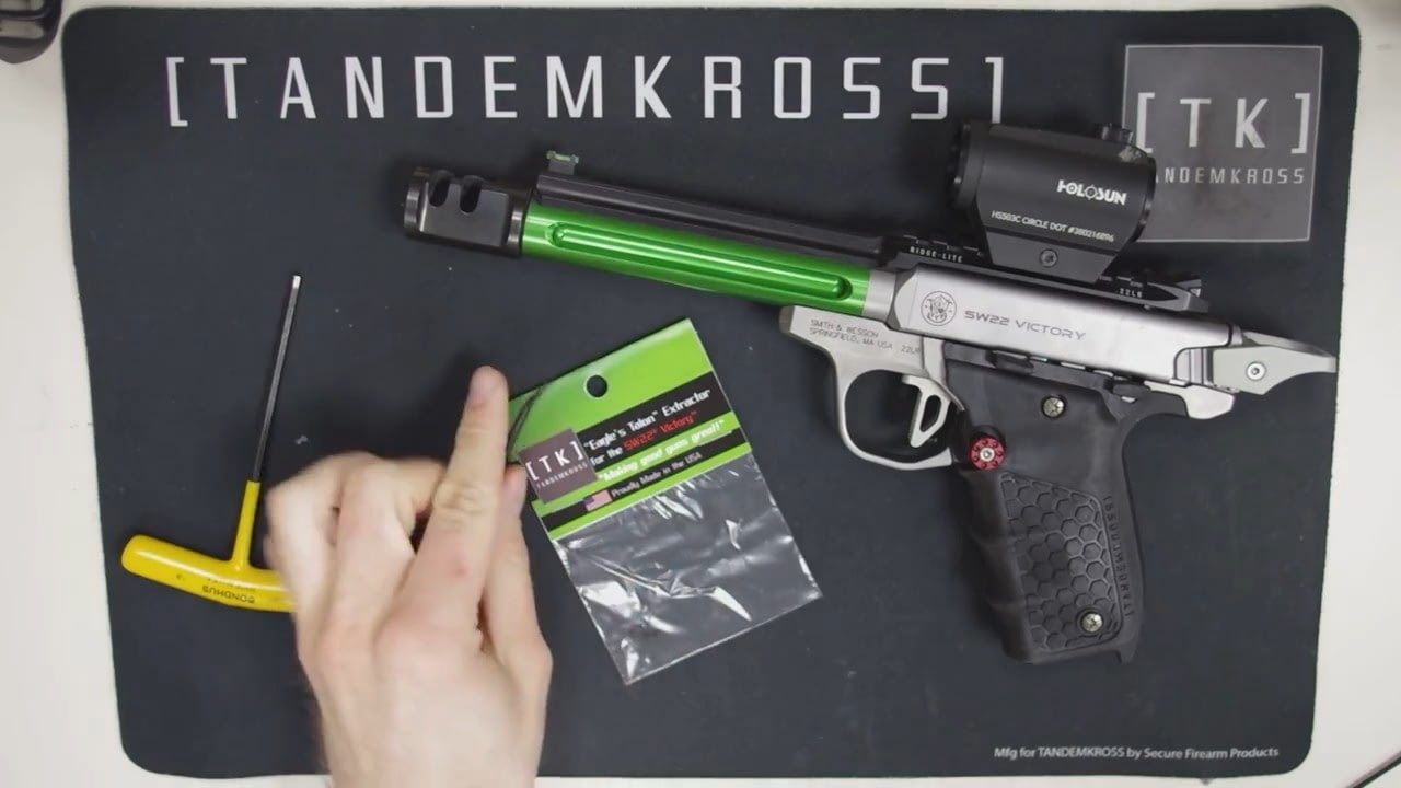 opplanet tandemkross smith and wesson sw22 victory eagle talon extractor install instructions video