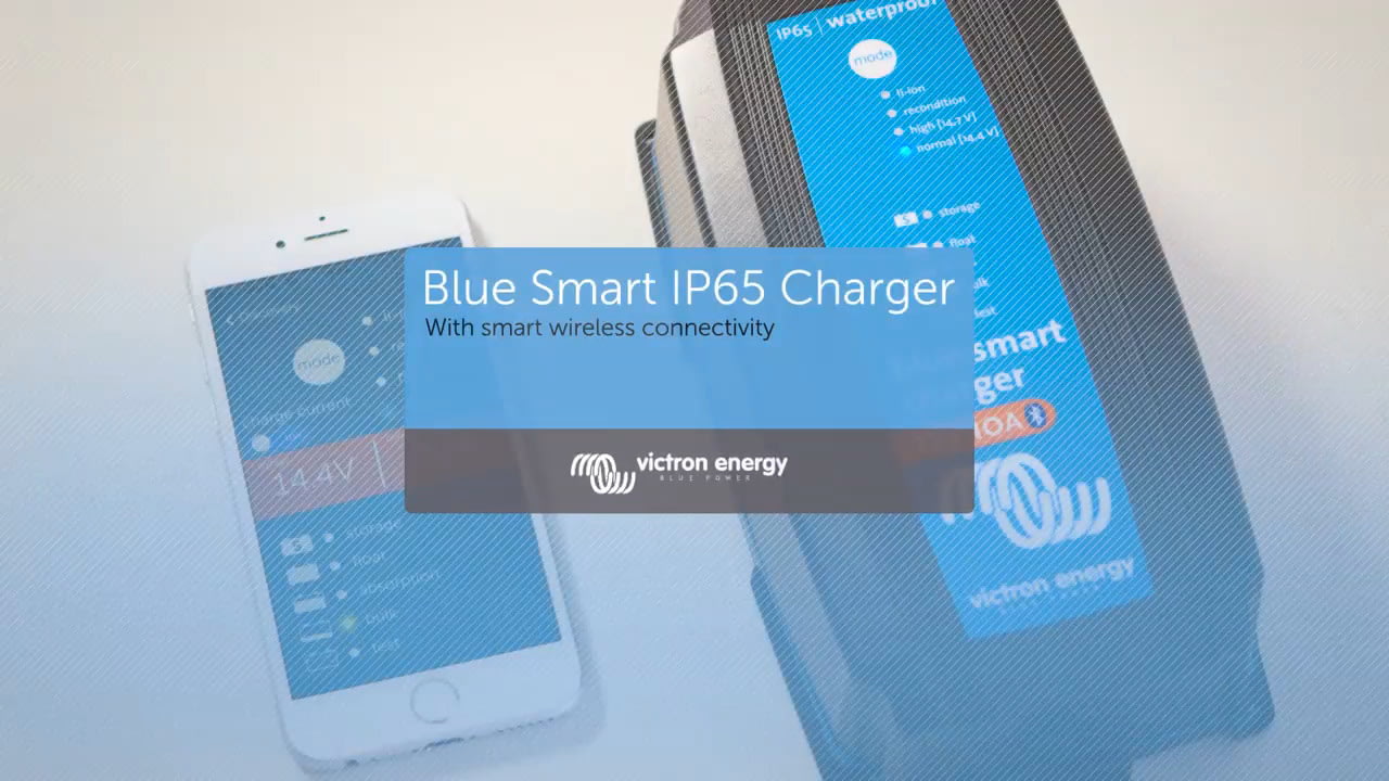 opplanet victron energy blue smart ip65 charger video